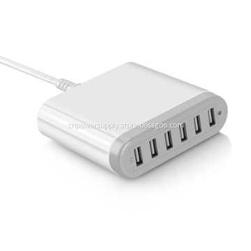 6USB Intelligent DeskTop USB Quick Charger 5V6A